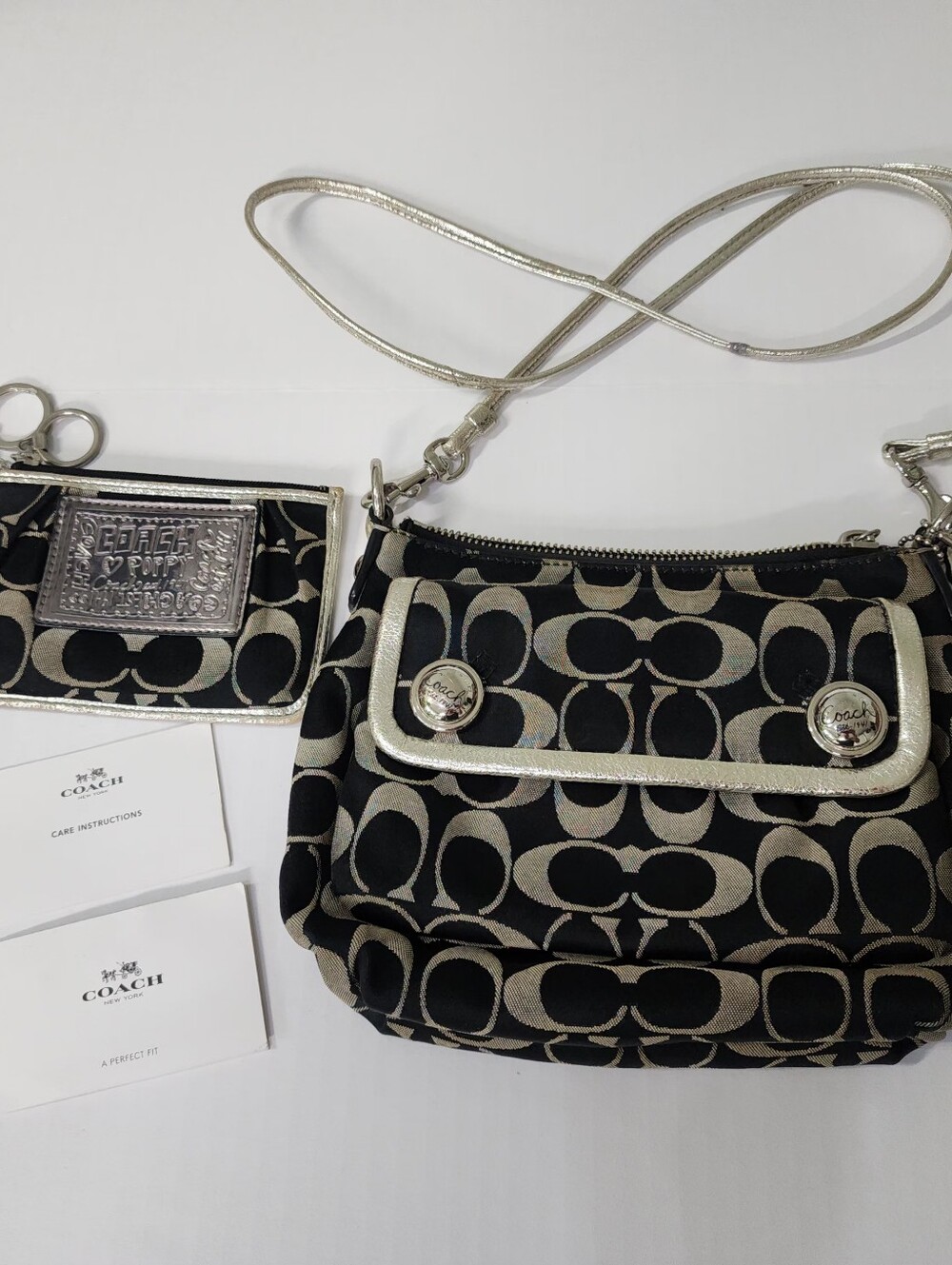 Coach Poppy crossbody bag with matching coin purse